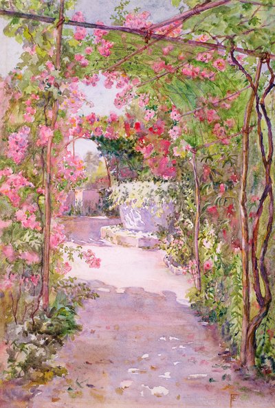 A Rose Arbour and Old Well, Venice by Ellen Fradgley